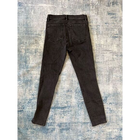 Loft Black Legging Crop Denim Jeans Size 2 / 26" - Picture 2 of 6